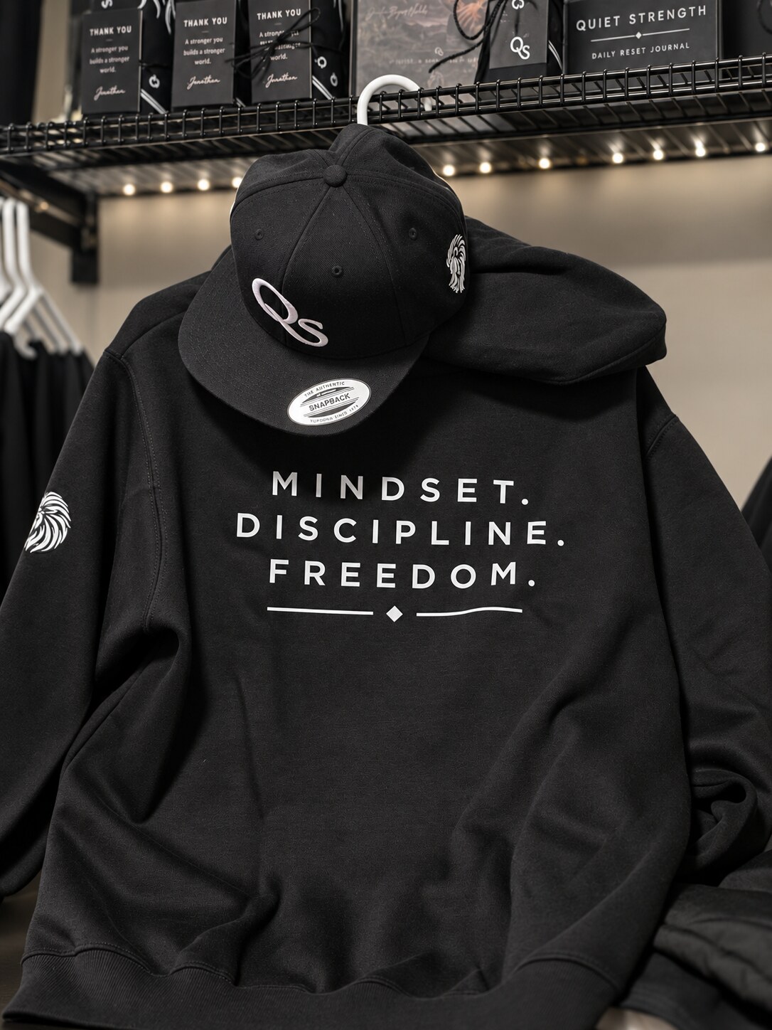 Quiet Strength hoodie and hat